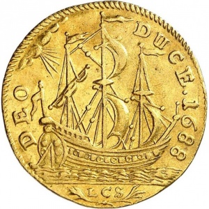 Реверс монеты Бранденбург-Пруссия, 1 дукат, 1688-1690