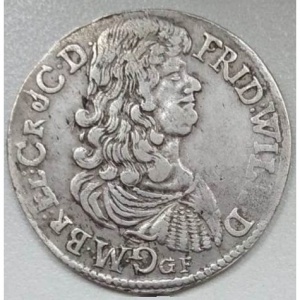 Аверс монеты Бранденбург-Пруссия, ⅓ талера, 1668-1675