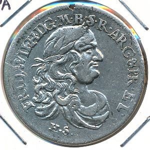 Аверс монеты Бранденбург-Пруссия, ⅓ талера, 1669-1676