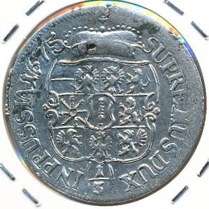 Реверс монеты Бранденбург-Пруссия, ⅓ талера, 1669-1676