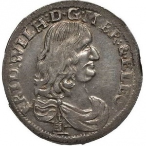 Аверс монеты Бранденбург-Пруссия, ⅓ талера, 1670-1673