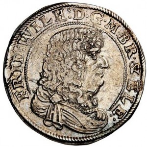 Аверс монеты Бранденбург-Пруссия, ⅔ талера, 1683-1684