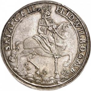 Аверс монеты Бранденбург-Пруссия, 1 талер, 1664-1665