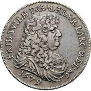 Аверс монеты Бранденбург-Пруссия, 1 талер, 1677-1679