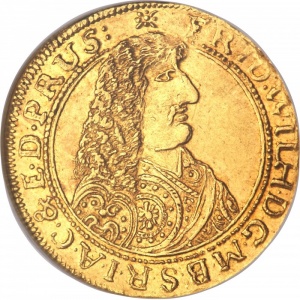 Аверс монеты Бранденбург-Пруссия, 1 дукат, 1661-1663
