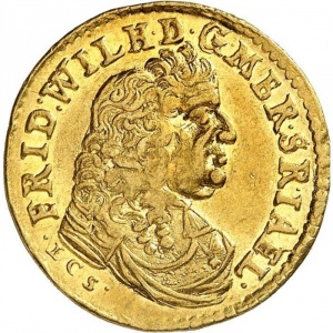 Аверс монеты Бранденбург-Пруссия, 1 дукат, 1682-1686, Корабль на реверсе