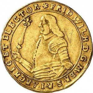 Аверс монеты Бранденбург-Пруссия, 5 дукатов, 1653