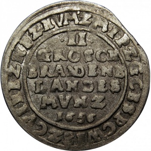 Реверс монеты Бранденбург-Пруссия, 2 гроша, 1651-1660