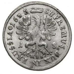 Реверс монеты Бранденбург-Пруссия, 18 грошей, 1676-1689