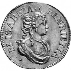 Аверс монеты Бранденбург-Пруссия, 2 дуката, 1683, Смерть невестки Фридриха Вильгельма, Елизаветы Генриетты