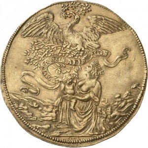 Реверс монеты Бранденбург-Пруссия, 10 дукатов, 1669, Возвращение Курфюрста в Пруссию