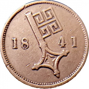 Аверс монеты Бремен, 2½ шварена, 1841-1866