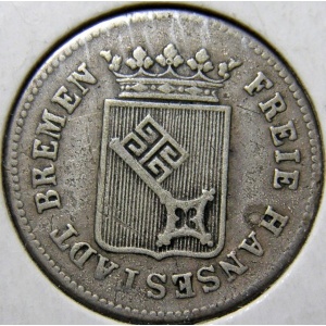 Аверс монеты Бремен, 6 гротенов, 1857