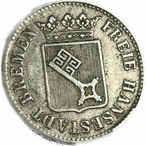 Аверс монеты Бремен, 12 гротенов, 1840-1846