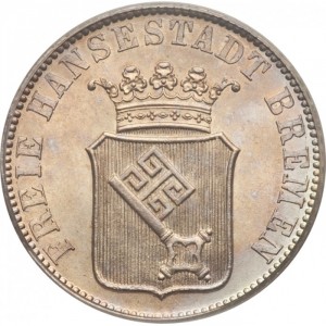 Аверс монеты Бремен, 12 гротенов, 1859-1860