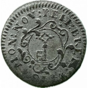 Реверс монеты Бремен, 1 гротен, 1745, Закругленный щит на аверсе