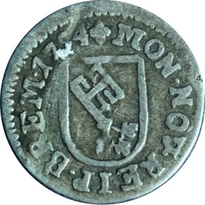 Аверс монеты Бремен, 1 гротен, 1747-1763