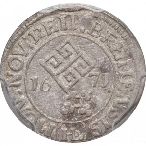 Аверс монеты Бремен, 2 гротена, 1660-1671