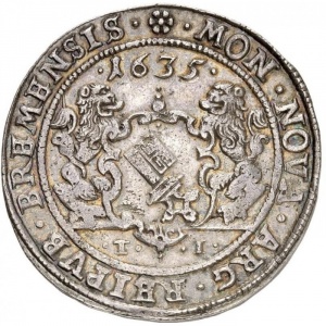 Аверс монеты Бремен, 1 талер, 1634-1635