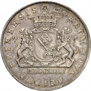Аверс монеты Бремен, 1 талер, 1723
