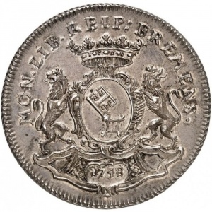 Аверс монеты Бремен, 1 талер, 1748