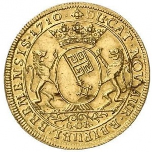 Аверс монеты Бремен, 1 дукат, 1710