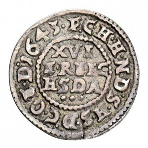 Реверс монеты Бремен, 1/16 талера, 1641-1643