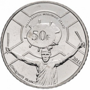 Аверс монеты Бурунди, 50 франков, 2011-2022