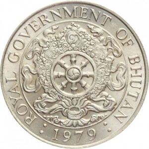Аверс монеты Бутан, 1 нгултрум, 1979