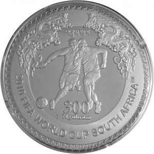Реверс монеты Бутан, 300 нгултрумов, 2010, Чемпионат мира по футболу 2010, Южная Африка