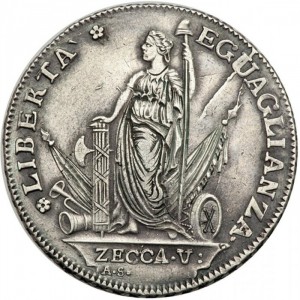 Аверс монеты Венеция, 10 лир, 1797