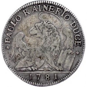 Реверс монеты Венеция, ⅛ талера, 1780-1786