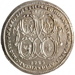 Реверс монеты Венеция, 1 озелла, 1785