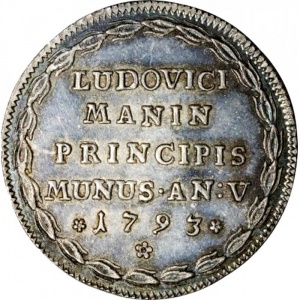 Реверс монеты Венеция, 1 озелла, 1793
