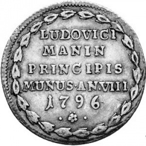Реверс монеты Венеция, 1 озелла, 1796