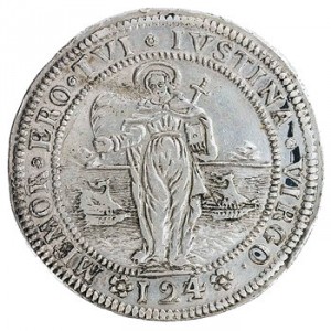 Реверс монеты Венеция, 1 дукатон, 1779