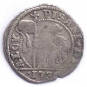 Реверс монеты Венеция, 5 сольдо, 1734-1737