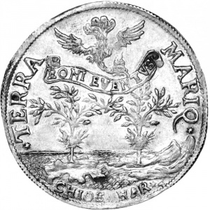 Реверс монеты Венеция, 1 озелла, 1694
