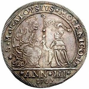 Аверс монеты Венеция, 1 озелла, 1702