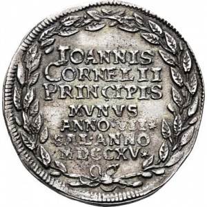 Реверс монеты Венеция, 1 озелла, 1715