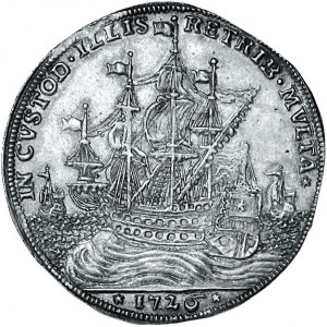 Реверс монеты Венеция, 1 озелла, 1726