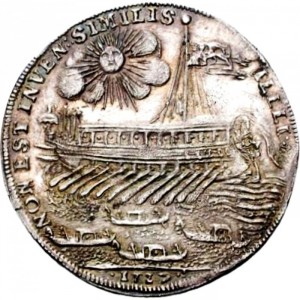 Реверс монеты Венеция, 1 озелла, 1727