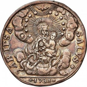 Реверс монеты Венеция, 1 озелла, 1731
