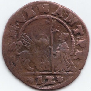 Аверс монеты Венеция, 12 багаттино, 1618