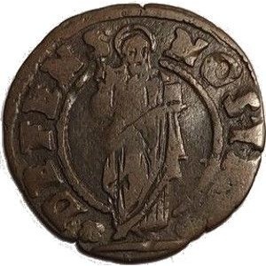 Реверс монеты Венеция, 12 багаттино, 1656