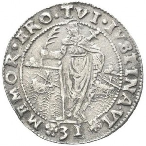 Реверс монеты Венеция, ¼ дуката, 1656