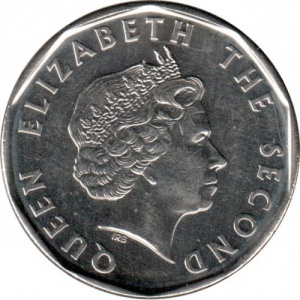 Аверс монеты Восточные Карибы, 1 доллар, 2015, 50 лет Восточно-Карибской валюте