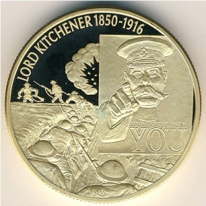 Реверс монеты Восточные Карибы, 2 доллара, 2003, Британские полководцы - Горацио Герберт Китченер