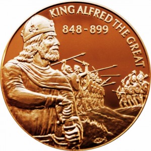 Реверс монеты Восточные Карибы, 2 доллара, 2004, Британские полководцы - Альфред Великий