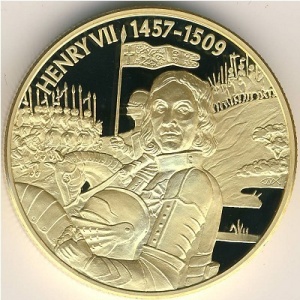 Реверс монеты Восточные Карибы, 2 доллара, 2004, Британские полководцы - Генрих VII